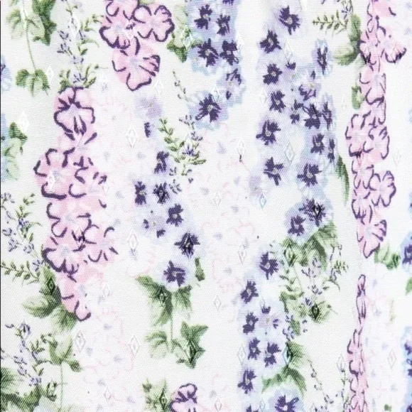 BYTIMO Blue Field Floral Ruffle Midi Wrap Dress Size Medium / NWT - Picture 13 of 16